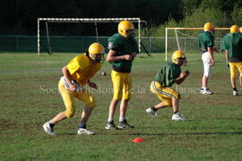 Match de l'équipe de football Troïlus de Chibougamau.