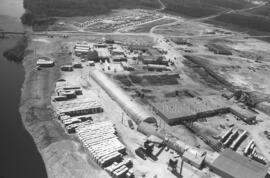 Vue aérienne de la scierie de Barrette-Saucier à Lebel-sur-Quévillon
