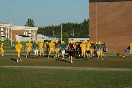 Match de l'équipe de football Troïlus de Chibougamau.