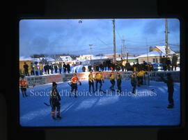 Partie de hockey extérieur à Chibougamau