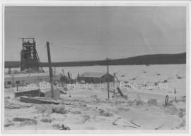 Forage sur glace à la mine Jaculet en 1957 par la compagnie Bradley Bros de Noranda
