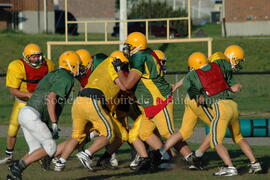 Match de l'équipe de football Troïlus de Chibougamau.