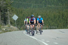 Groupe de cyclistes à Chibougamau