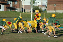 Match de l'équipe de football Troïlus de Chibougamau.