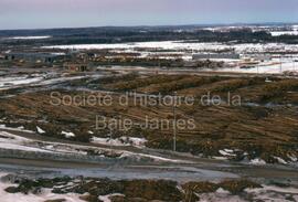 Vue de l’extérieur de la scierie Domtar à Lebel-sur-Quévillon