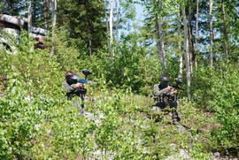 Partie de paintball à Chibougamau