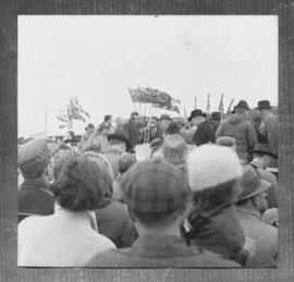 Arrivée du premier train à Chibougamau en 1957.