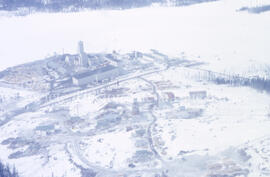 Campbell Chibougamau Mines and Merril from air.