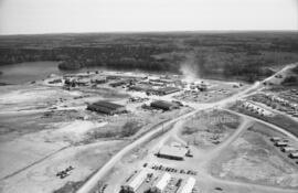 Vue aérienne de la scierie de Barrette-Saucier à Lebel-sur-Quévillon