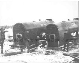 Transport de bouilloires à la mine Obalski.