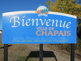 Pancarte d’accueil, Chapais