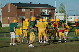 Match de l'équipe de football Troïlus de Chibougamau.