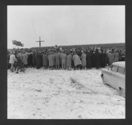 Arrivée du premier train à Chibougamau en 1957.