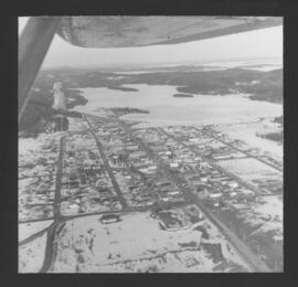 Vue aérienne de Chibougamau.