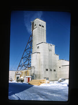 Chevalement de la mine Campbell l’hiver