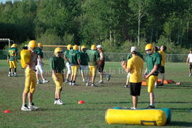 Match de l'équipe de football Troïlus de Chibougamau.