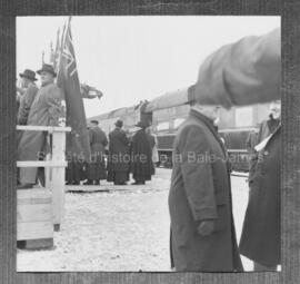 Arrivée du premier train à Chibougamau en 1957.