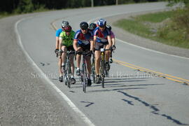 Groupe de cyclistes à Chibougamau