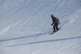 Planchiste au centre de ski Mont-Chalco