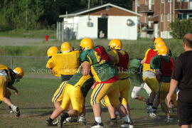 Match de l'équipe de football Troïlus de Chibougamau.