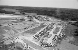 Vue aérienne de la scierie de Barrette-Saucier à Lebel-sur-Quévillon