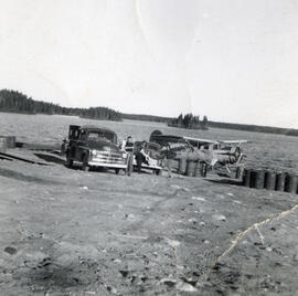 Avion sur la plage du lac Gilman