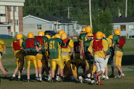 Match de l'équipe de football Troïlus de Chibougamau.