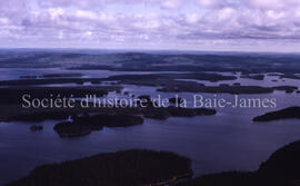 Chibougamau Lake and many islands.