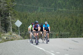 Groupe de cyclistes à Chibougamau