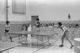 Partie de tennis sur table aux finales des Jeux du Québec à Chapais